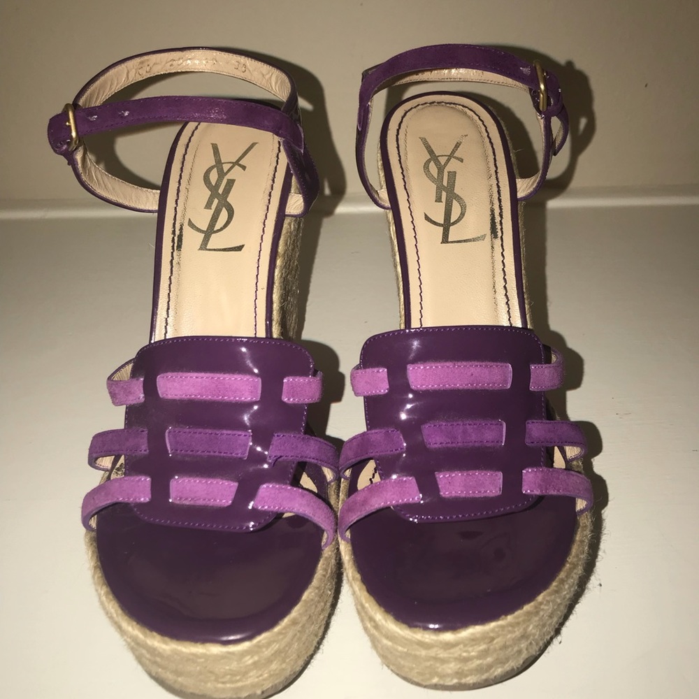 YSL “Adair” Purple Sandals